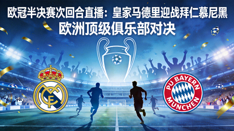 欧冠半决赛次回合直播：皇家马德里迎战拜仁慕尼黑 - 欧洲顶级俱乐部对决